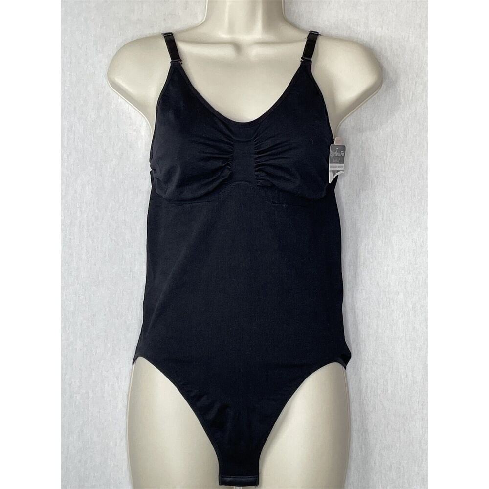 Under Where Seamless Body Briefer Black 1X Shapewear Bodysuit Effortless Fit NWT